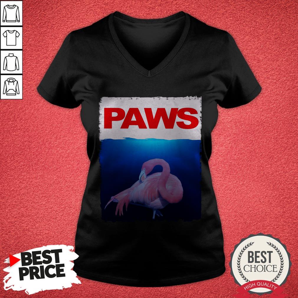 Awesome Official Paws Flamingo Shirt