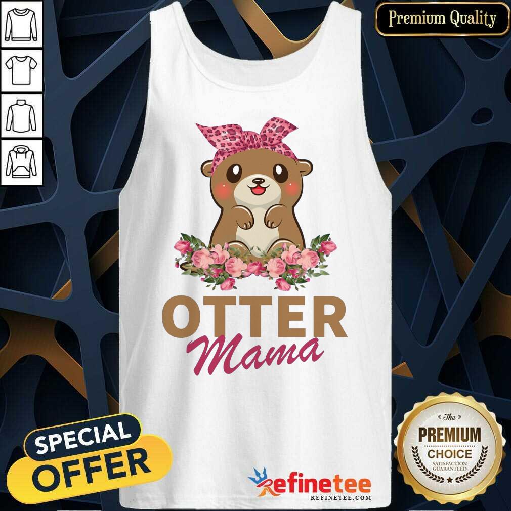 Awesome Otter Mama With Floral Shirt