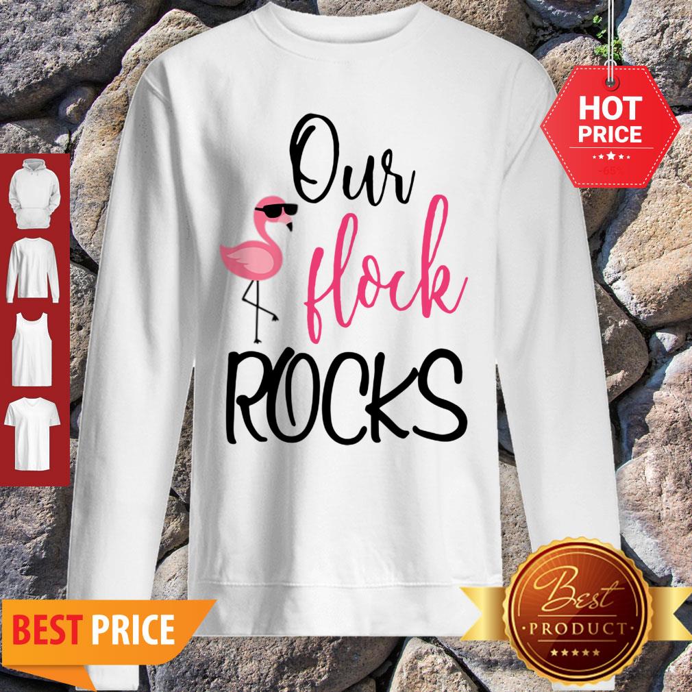 Awesome Our Flock Rocks Flamingo Mother’s Day Teacher Gift Shirt
