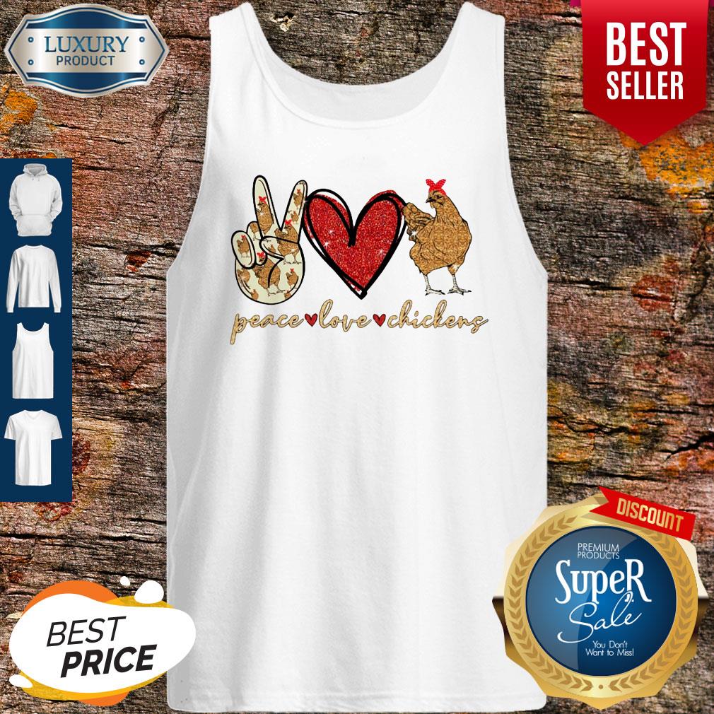 Awesome Peace Love And Chickens Shirt