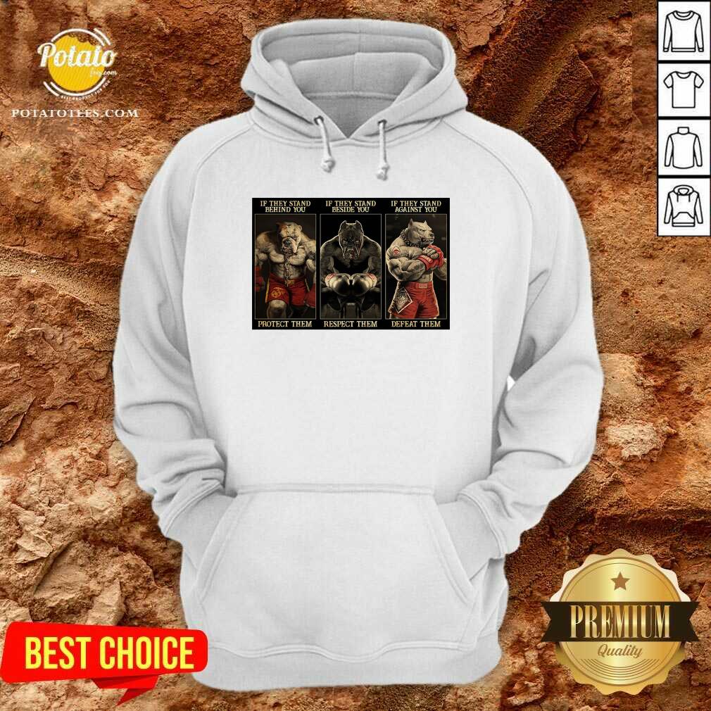 Awesome Pitbull Boxing Protect Respect Defeat If They Stand Behind You Shirt