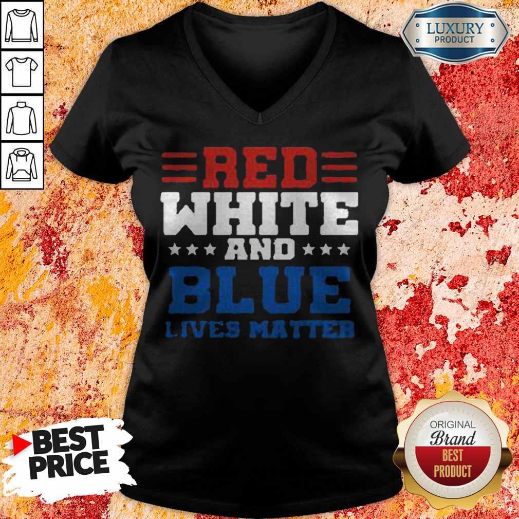 Awesome Red White And Blue Lives Matter Shirt