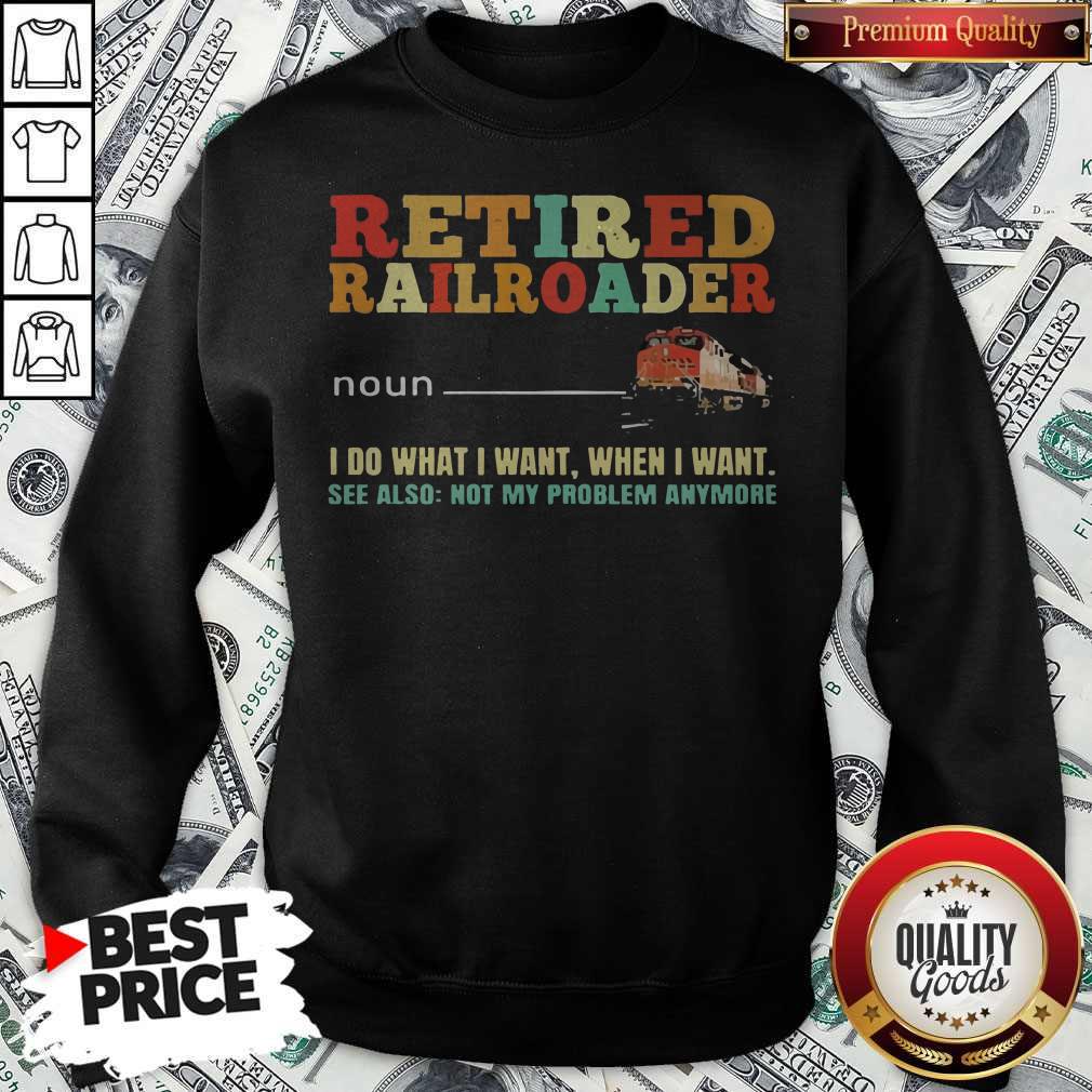 Awesome Retired Railroader Definition Shirt