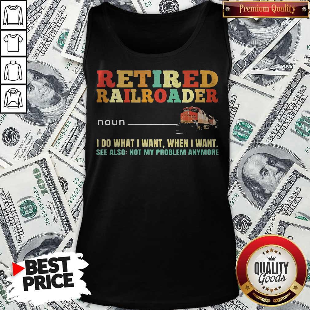 Awesome Retired Railroader Definition Shirt