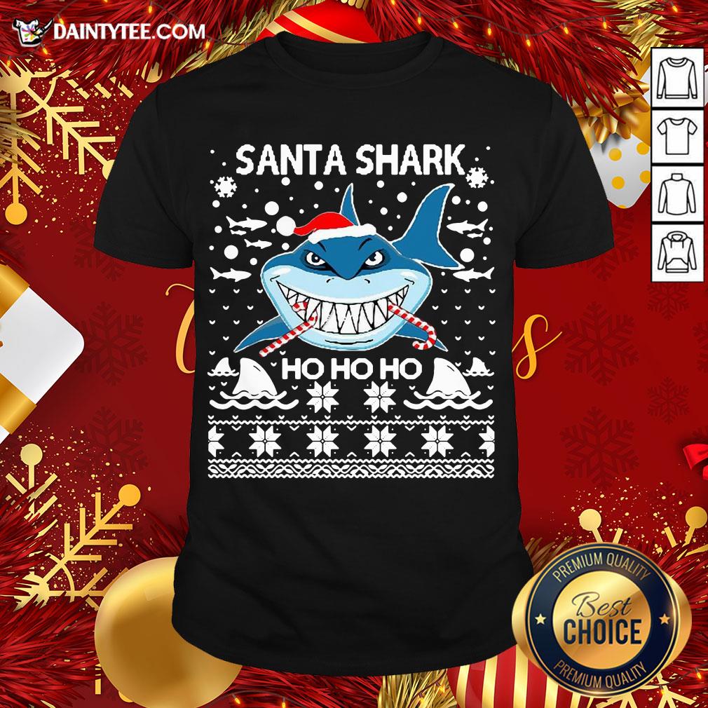 Awesome Santa Shark Ho Ho Ho Shirt