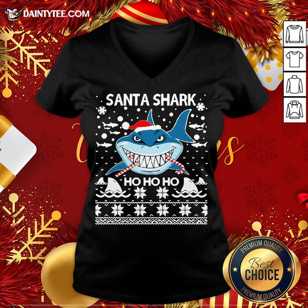 Awesome Santa Shark Ho Ho Ho Shirt