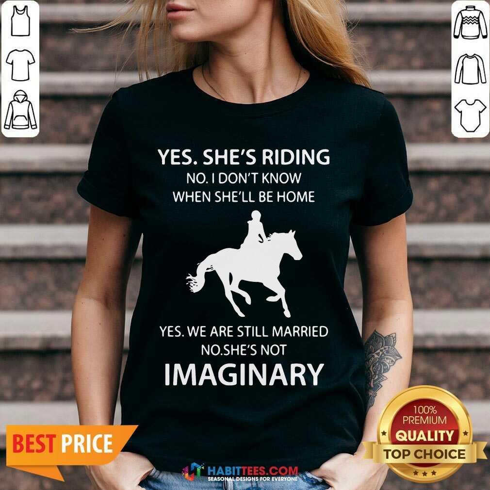 Awesome Shes Riding Imaginary 123 Shirt