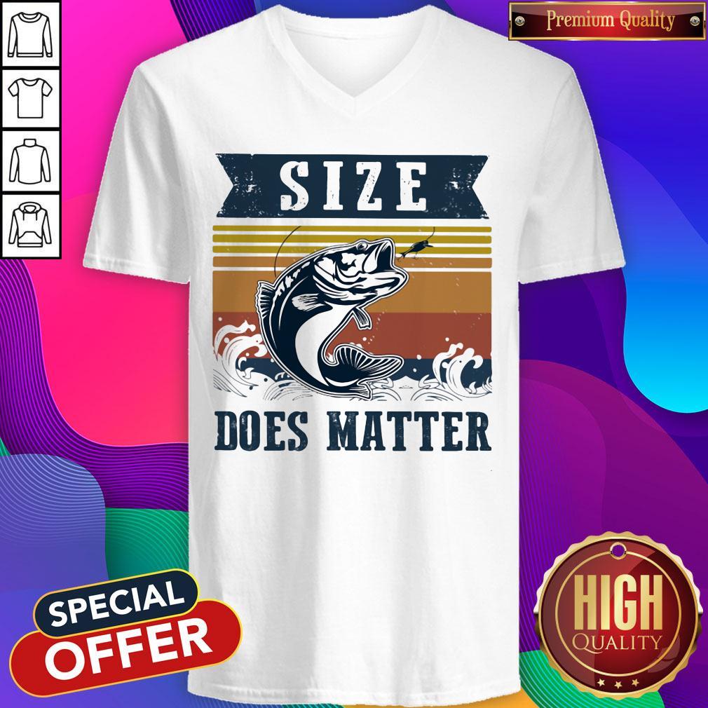 Awesome Size Does Matter Fishing Vintage Retro Shirt