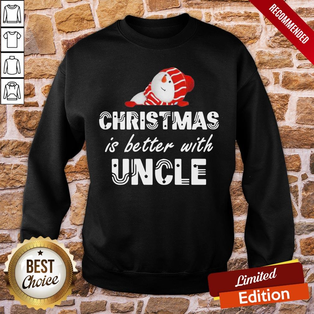Awesome Snowman Christmas Is Better With Uncle Shirt