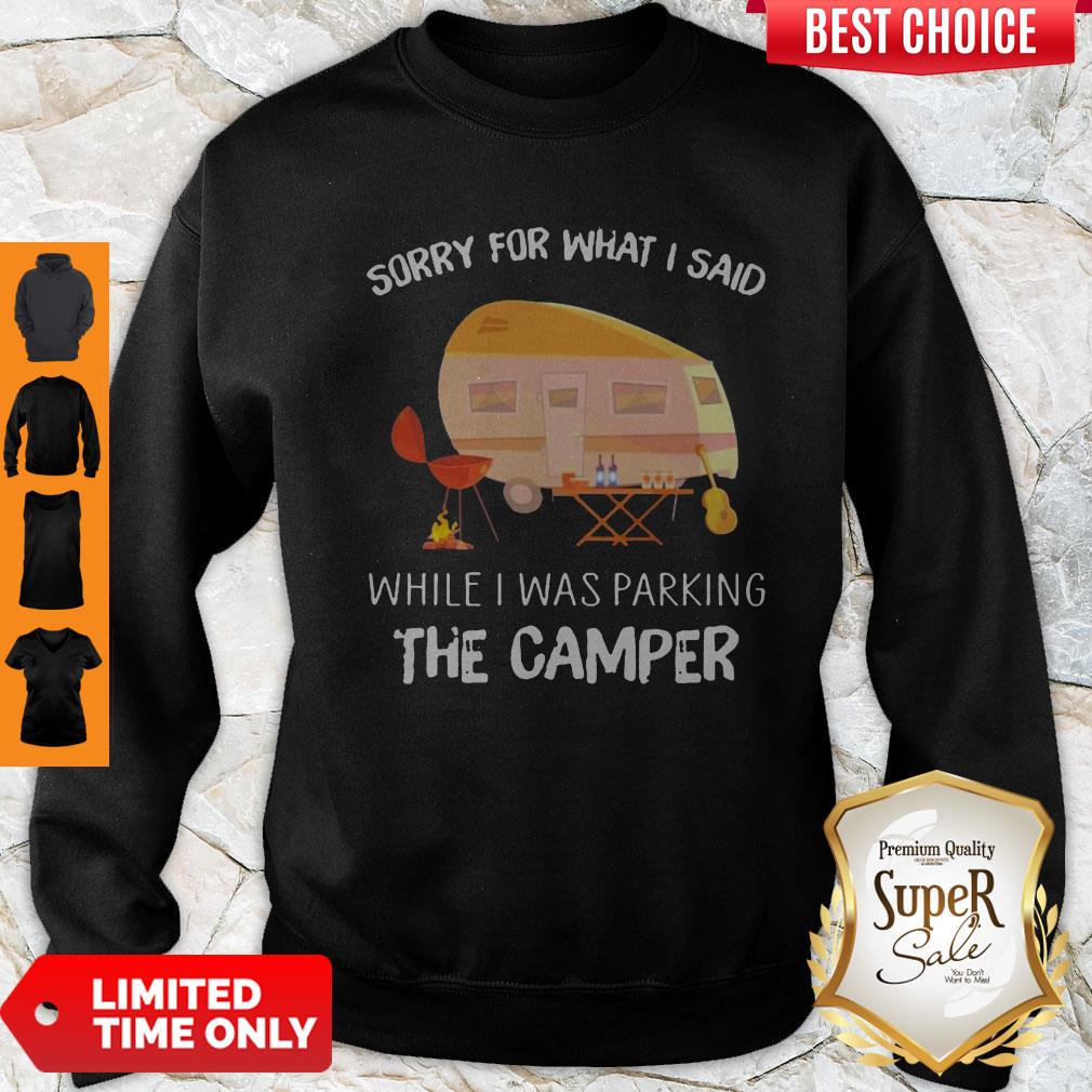 Awesome Sorry For What I Said While I Was Parking The Camper Guitar Shirt