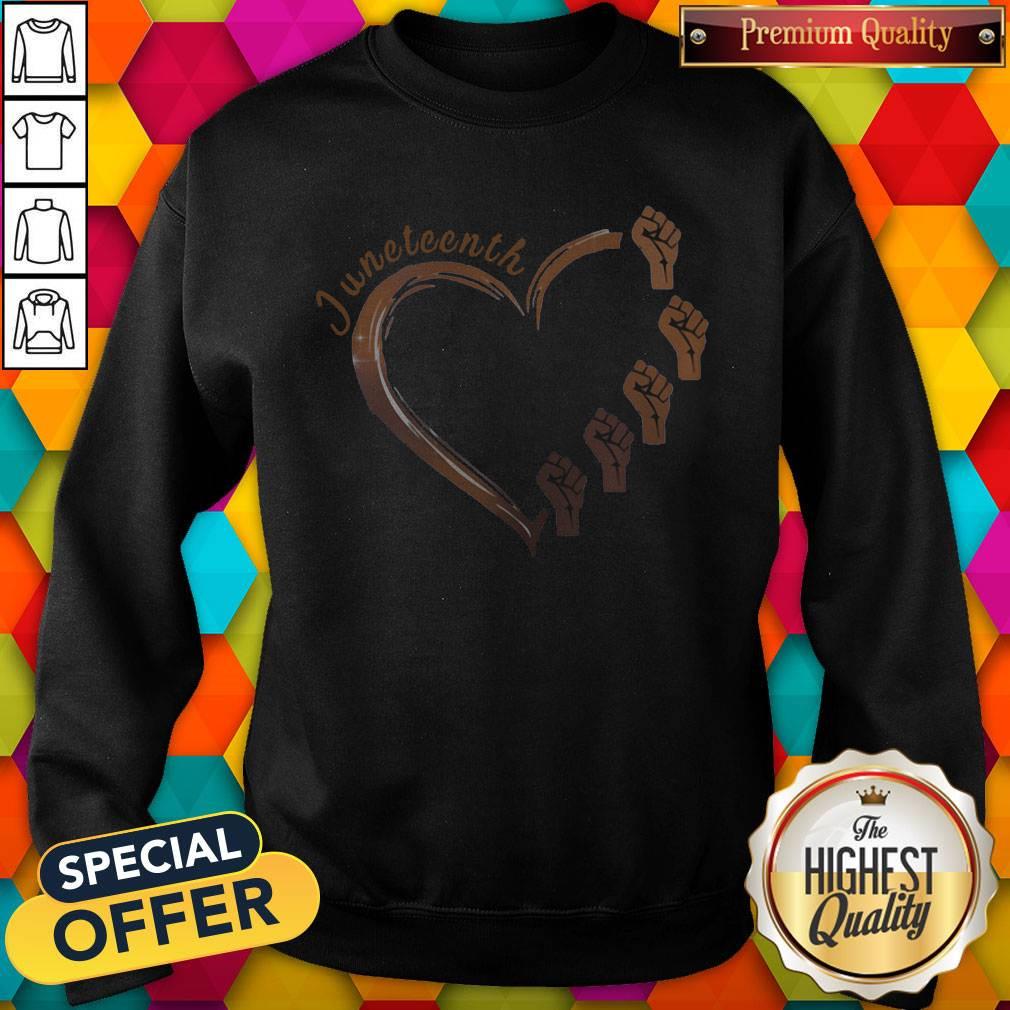 Awesome Strong Hand Heart Juneteenth Shirt