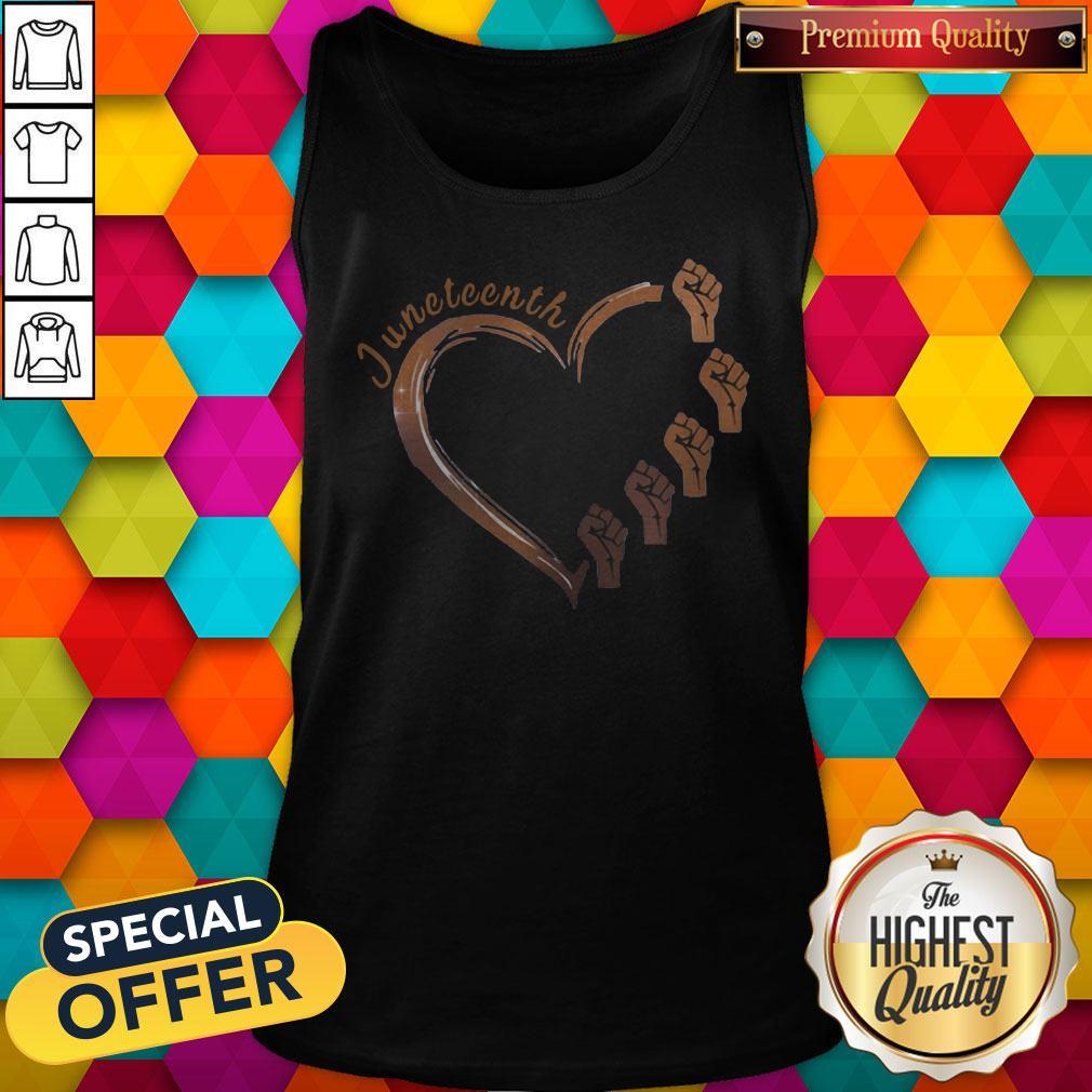 Awesome Strong Hand Heart Juneteenth Shirt