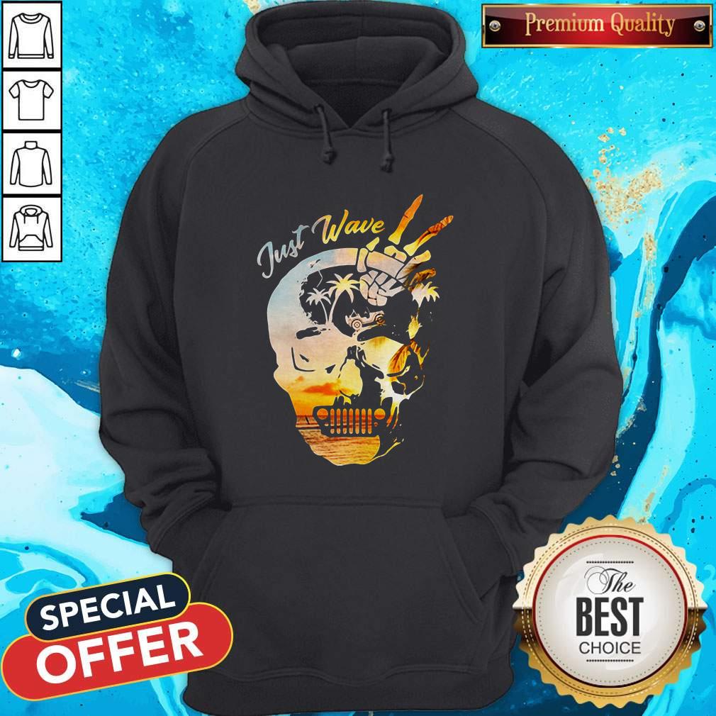Awesome Summer Skull Just Wave Jeep Shirt