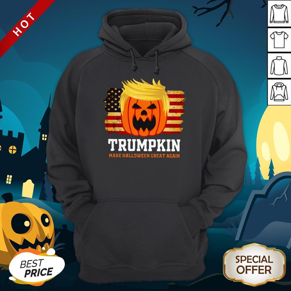 Awesome Trumpkin Make Halloween Great Again American Flag Shirt