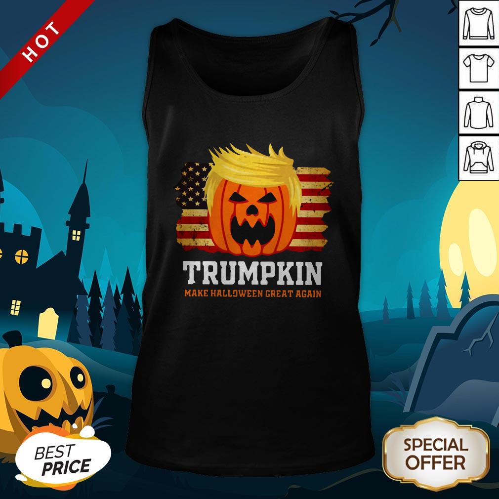 Awesome Trumpkin Make Halloween Great Again American Flag Shirt
