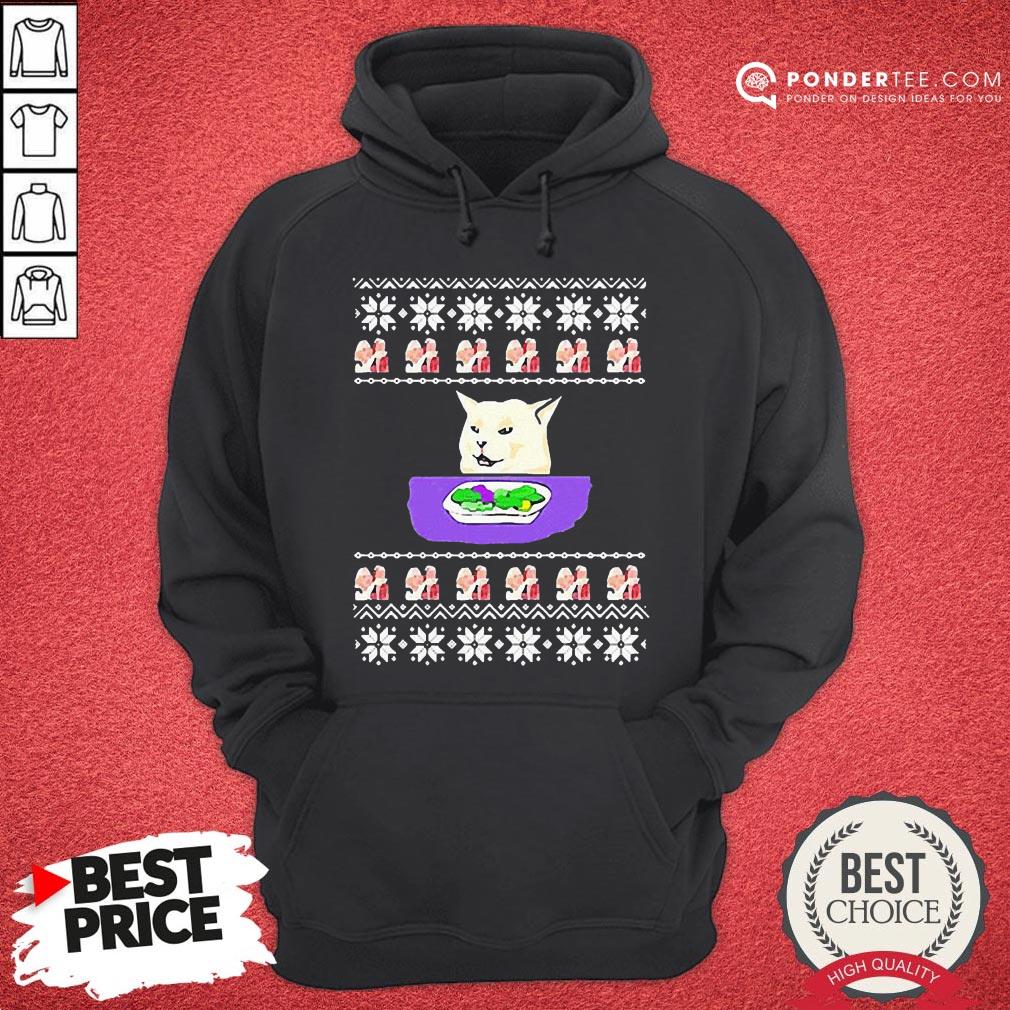 Awesome Woman Yelling Cat Meme Ugly Christmas Shirt