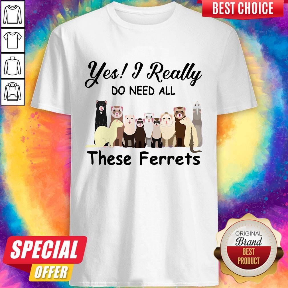 Awesome Yes I Really Do Need All These Ferrets Shirt