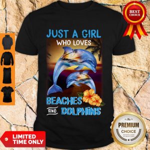Official Just A Girl Who Loves Beaches And Dolphins Shirt