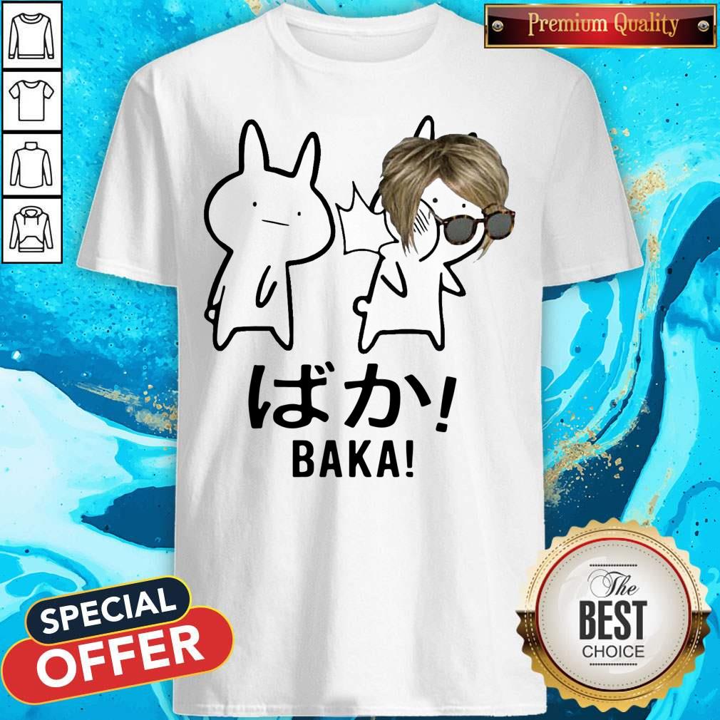 Baka Karen Rabbit Slap Anime Meme Funny Snow Flake American Shirt