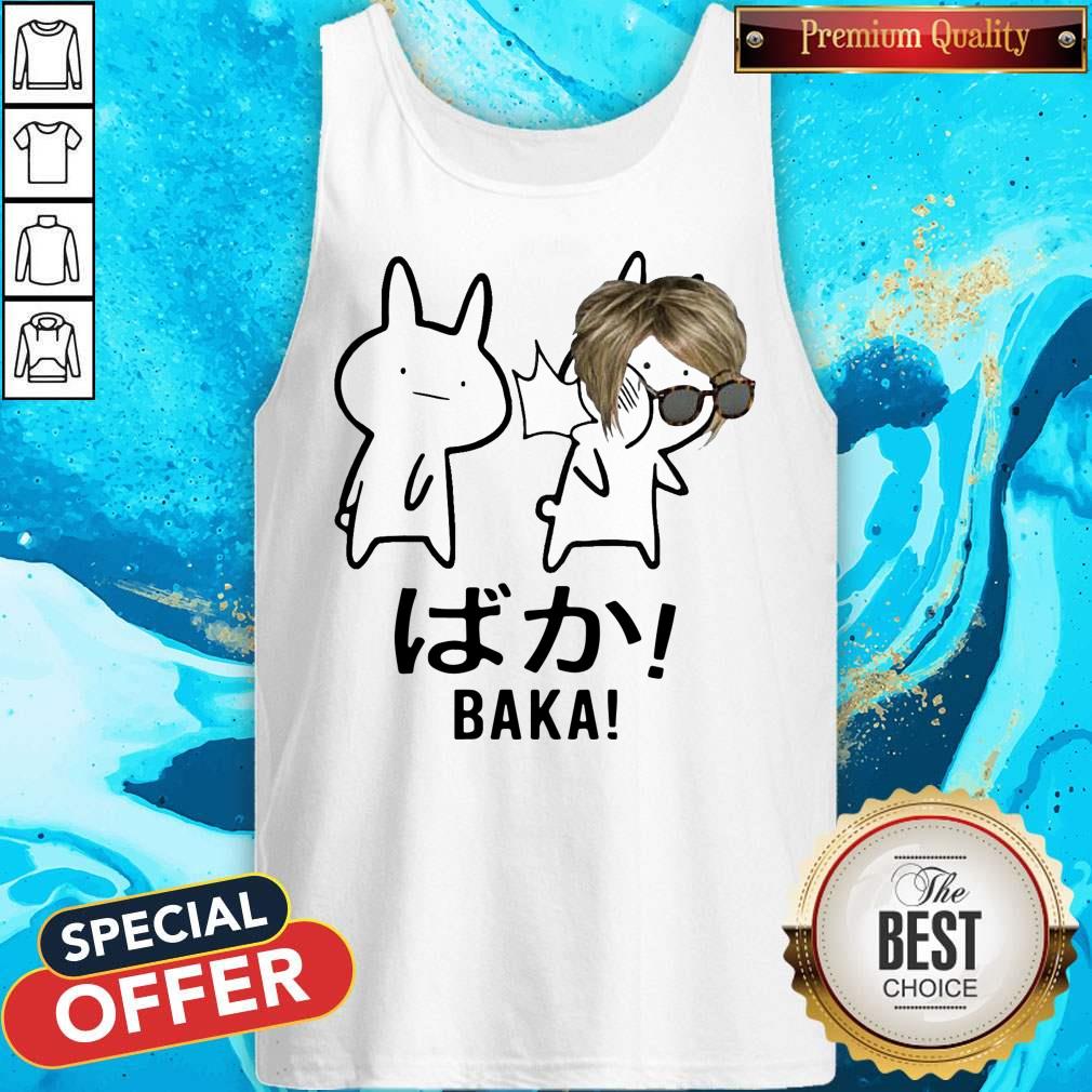 Baka Karen Rabbit Slap Anime Meme Funny Snow Flake American Shirt