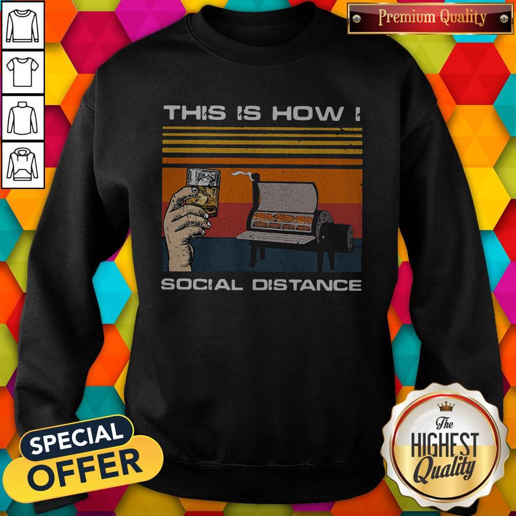 BBQ Party This Is How I Social Distance Vintage Retro Shirt