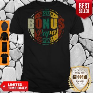 Bester Bonus Papa Der Welt Vintage Shirt