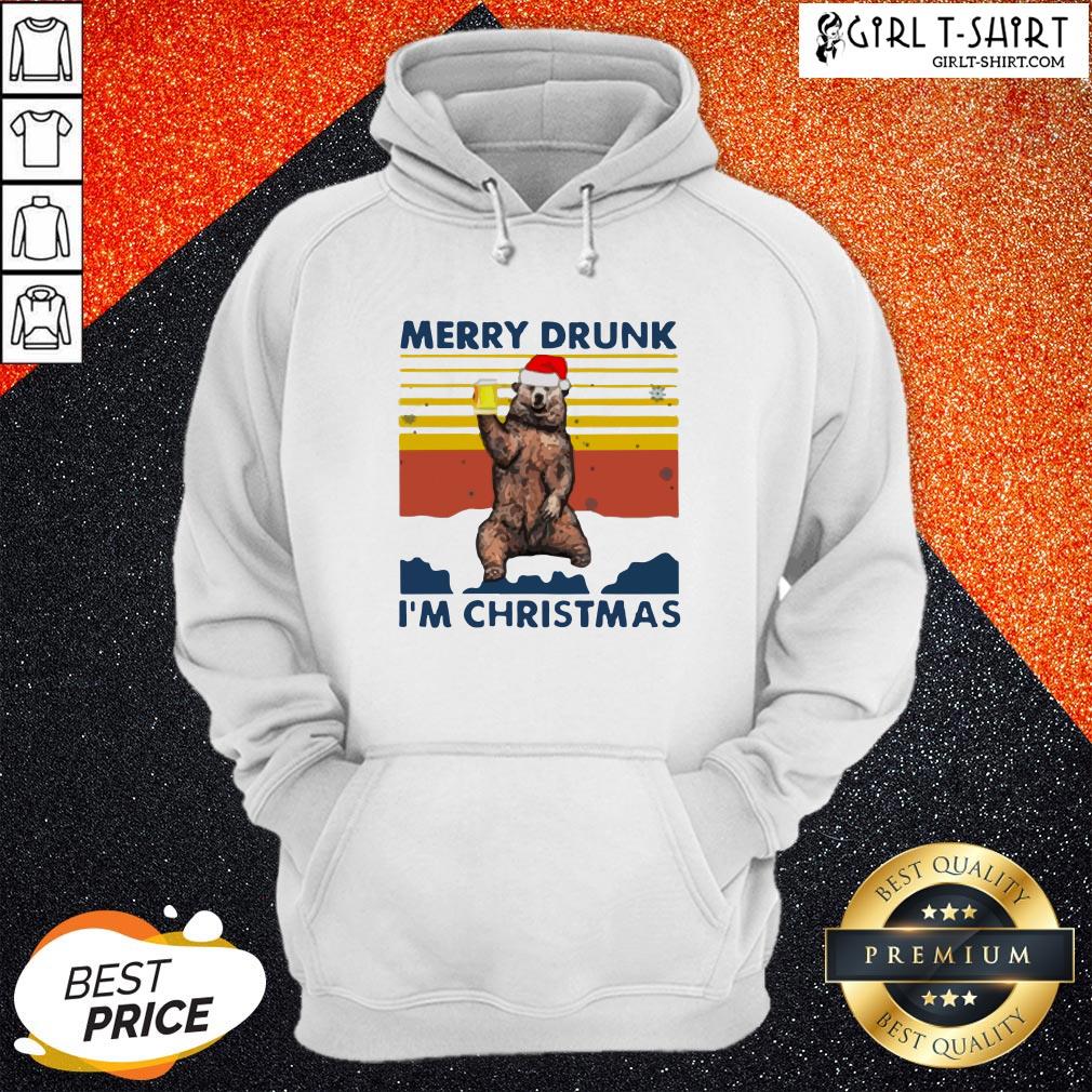 Bear Drink Beer Merry Drunk I’m Christmas Vintage Shirt