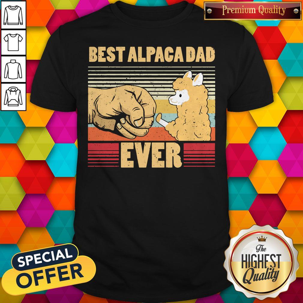 Beautiful Best Alpaca Dad Ever Vintage Retro Shirt