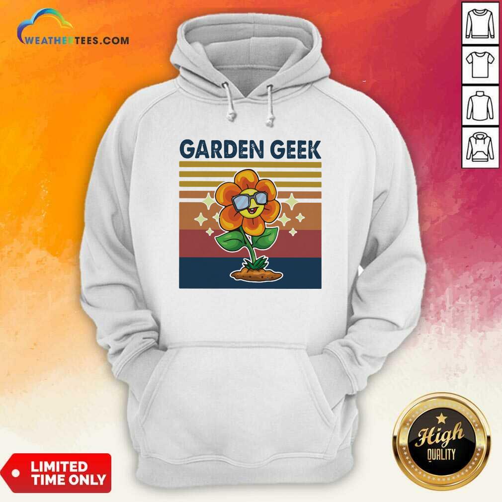 Beautiful Garden Geek Sun Flower Happily Vintage Retro Shirt