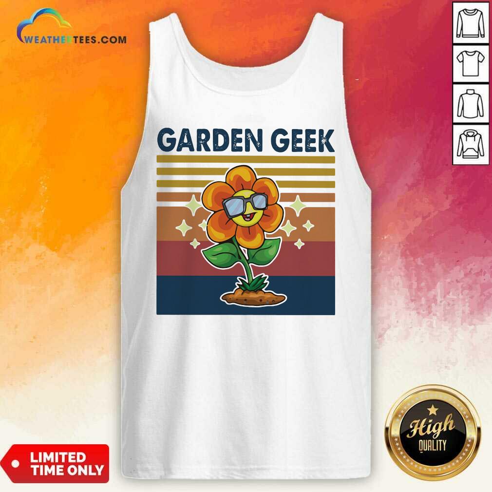 Beautiful Garden Geek Sun Flower Happily Vintage Retro Shirt