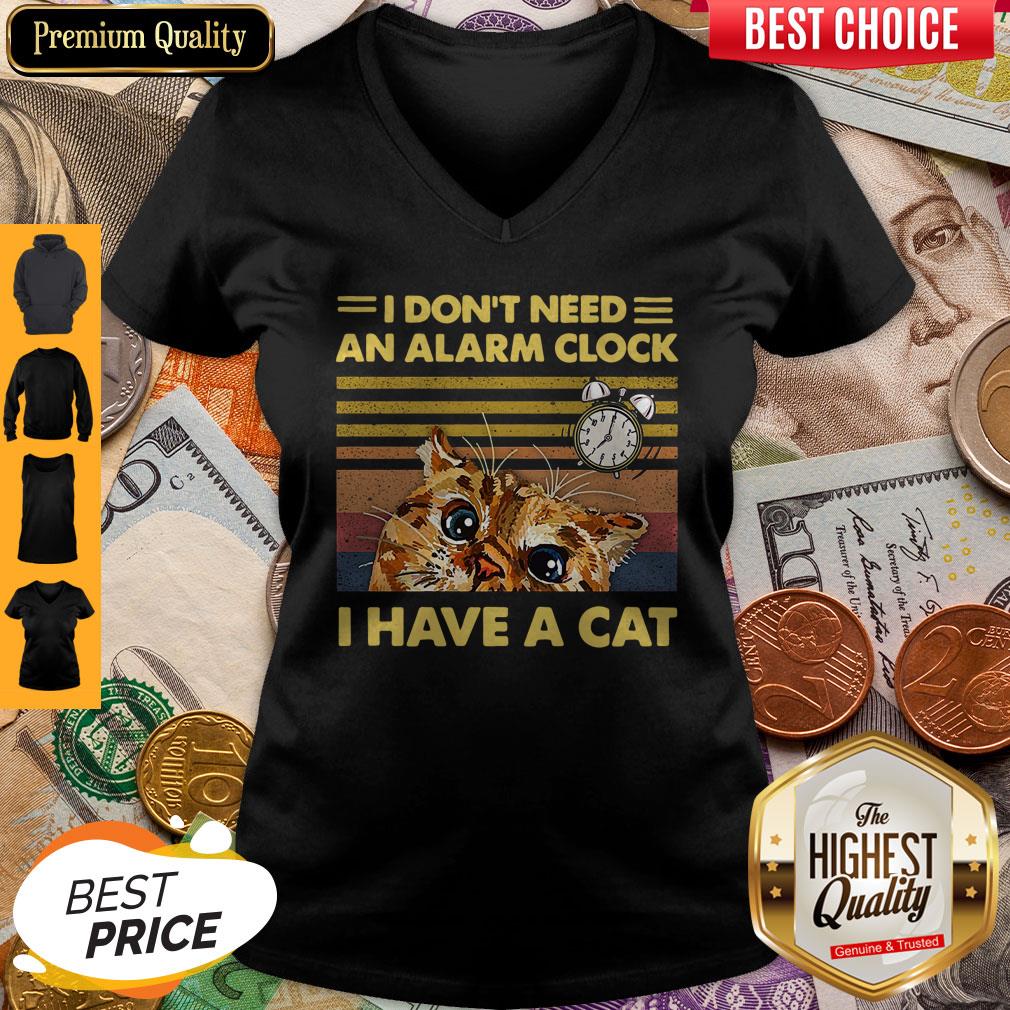 Beautiful I Don’t Need An Alarm Clock I Have A Cat Vintage Shirt