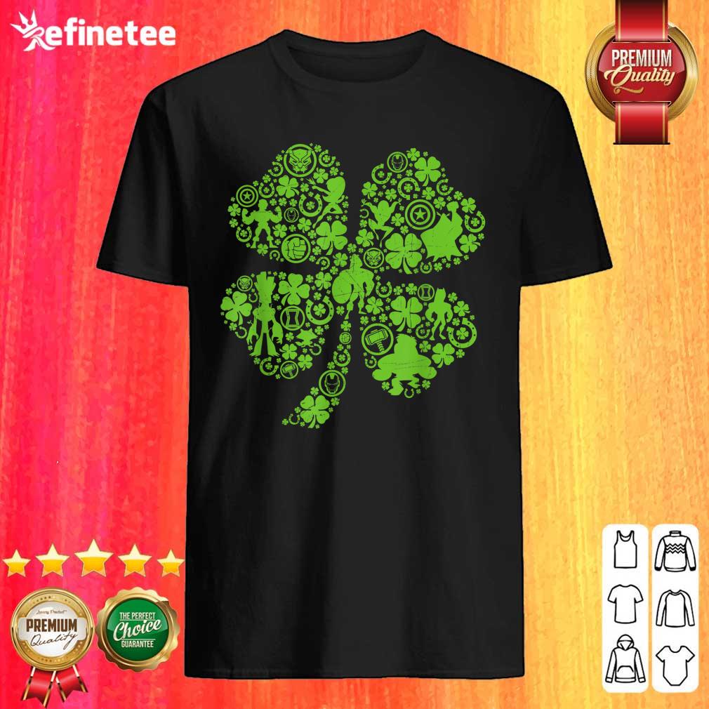 Beautiful Marvel Super Heroes Green Shamrock St. Patrick’s Day Shirt