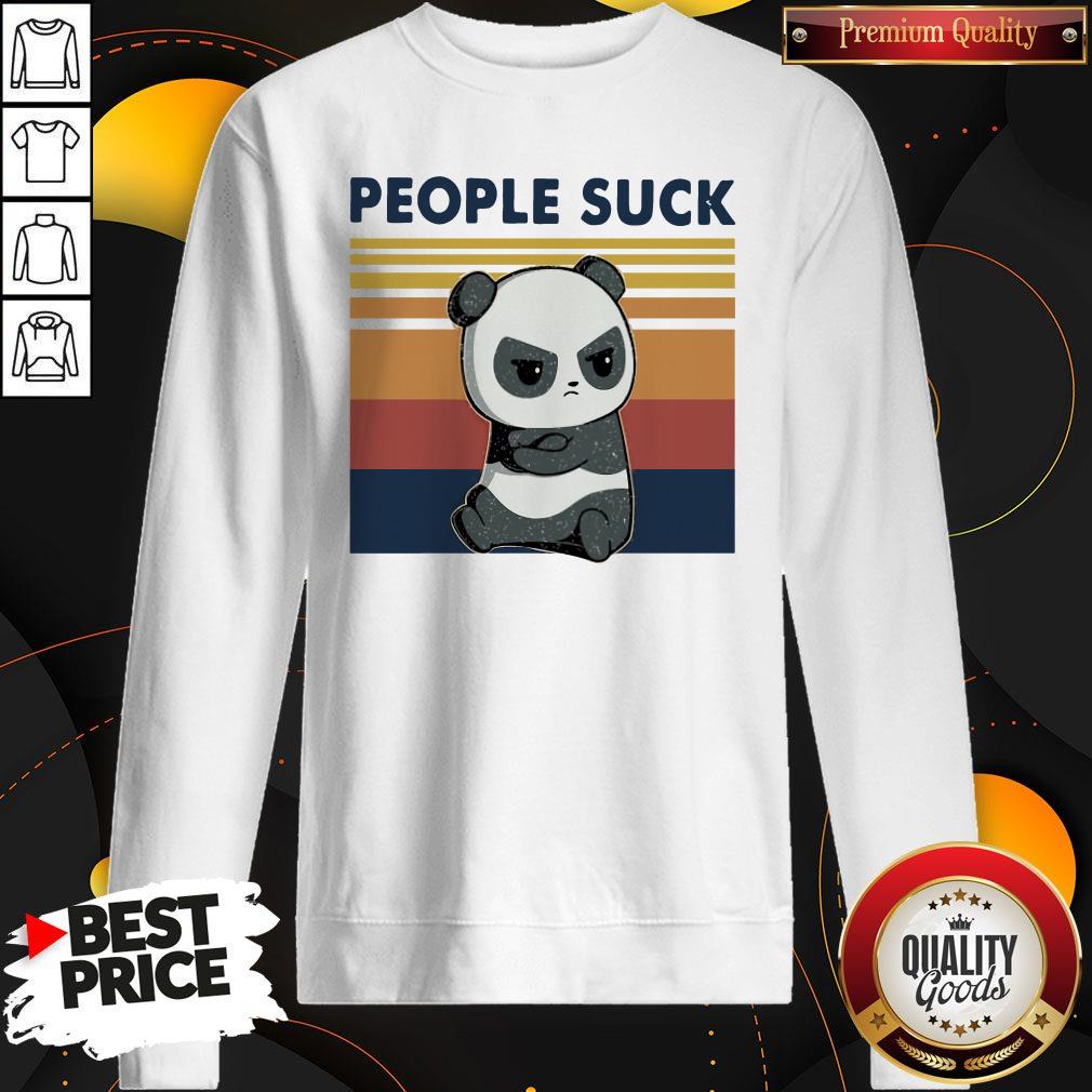 Beautiful Panda People Suck Vintage Shirt