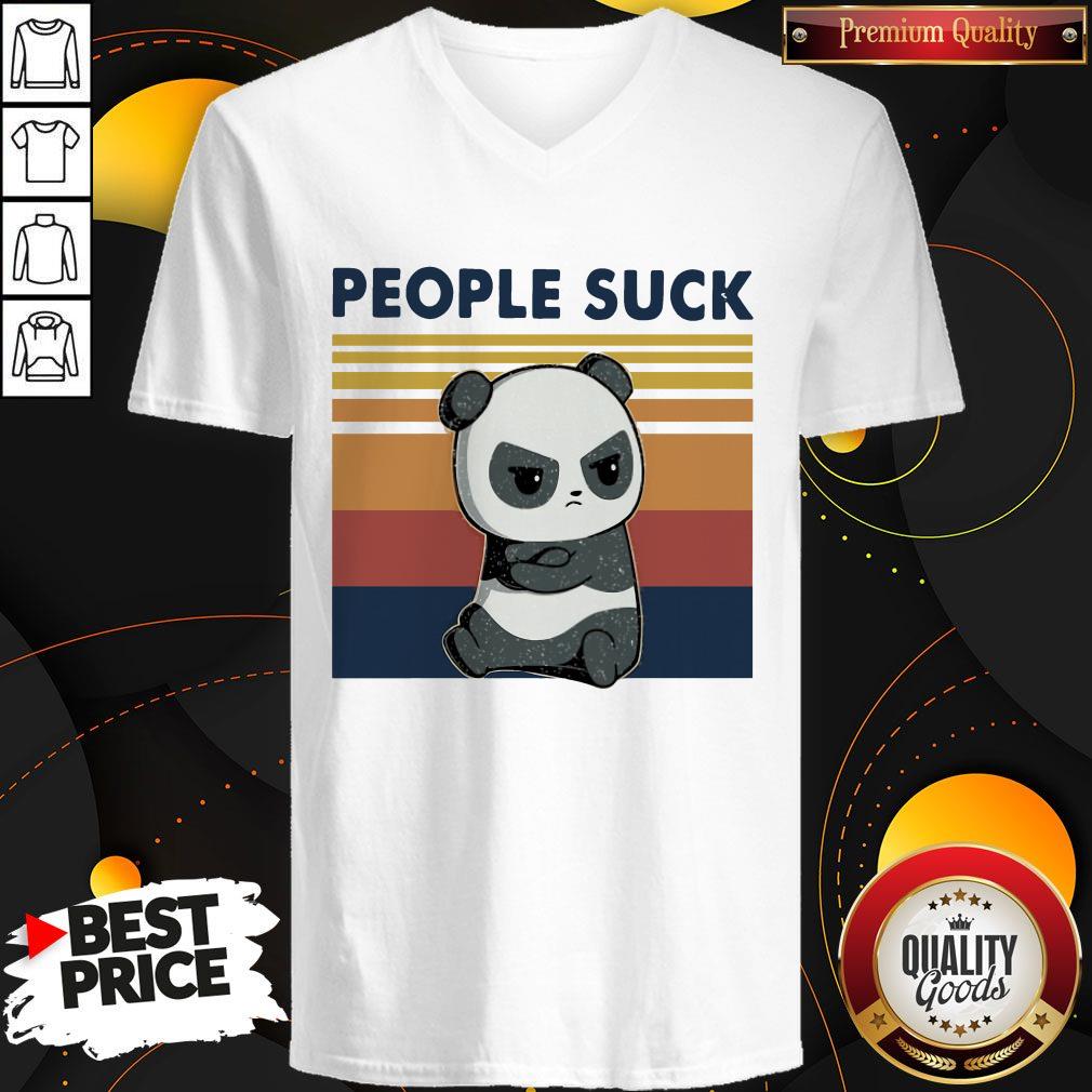 Beautiful Panda People Suck Vintage Shirt