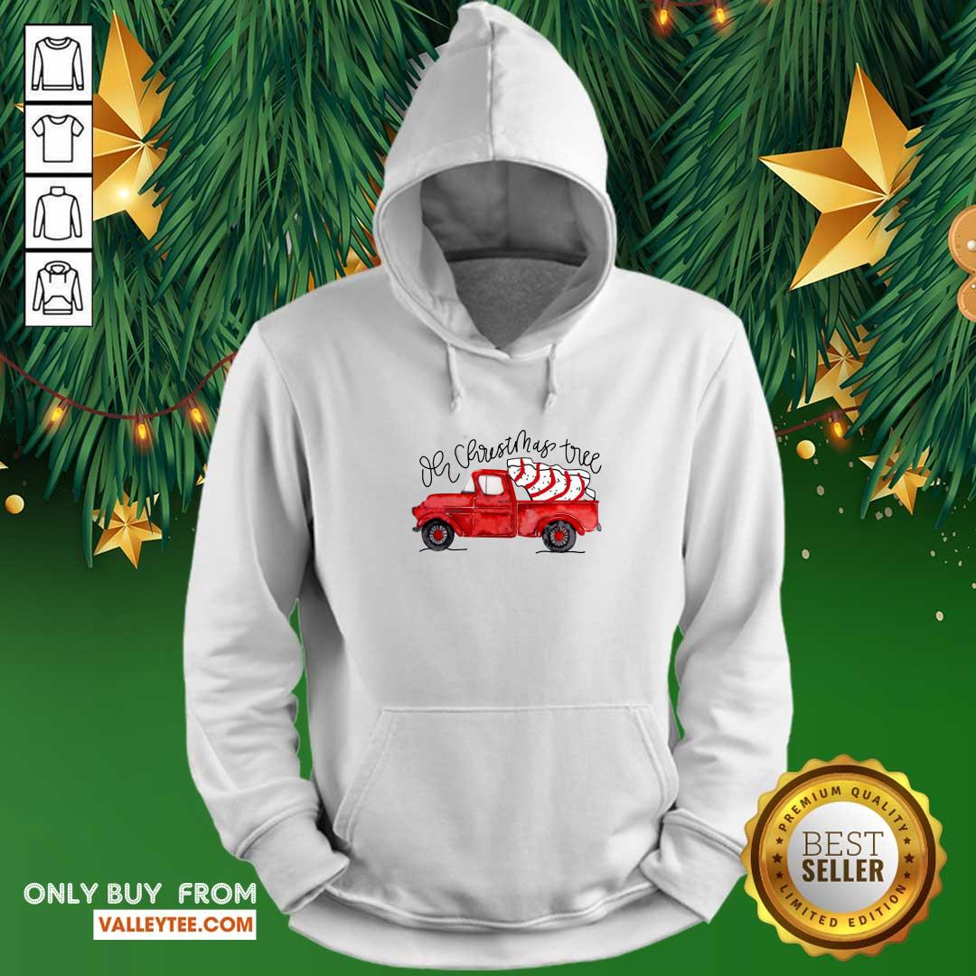 Beautiful Truck Red Oh Christmas Tree Shirt