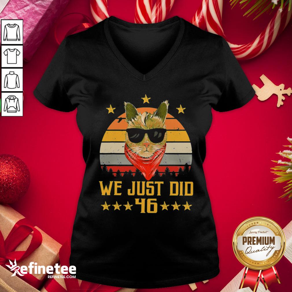 Beauty We Just Did 46 USA President Elect Vintage Retro Cat Lover Shirt