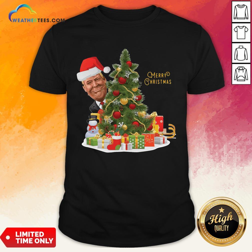 Best Donald Trump Merry Christmas Tree Shirt