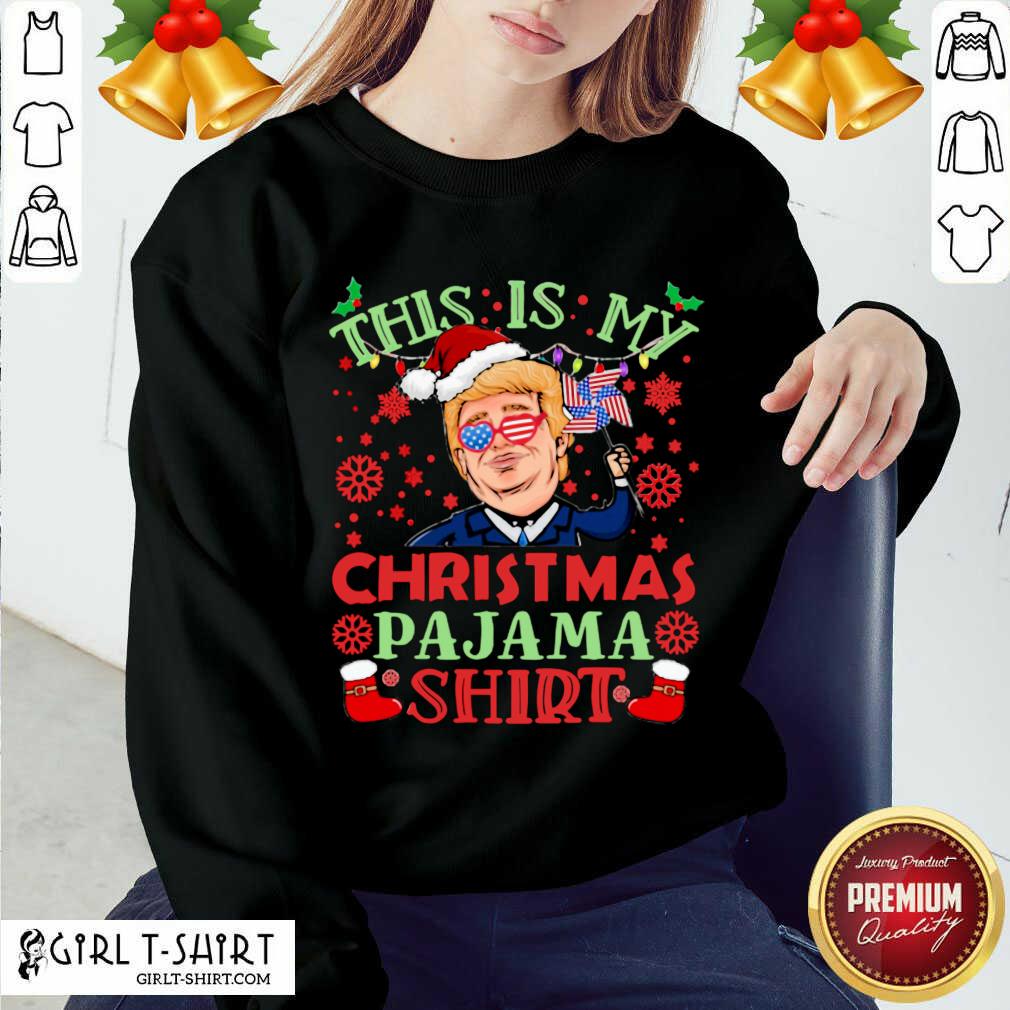Best Donald Trump This Is My Christmas Pajama American Flag Shirt