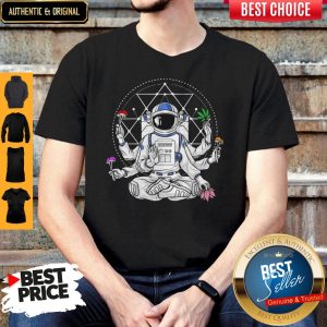 Funny Psychonaut Psychedelic Astronaut Magic Mushrooms Meditation Shirt