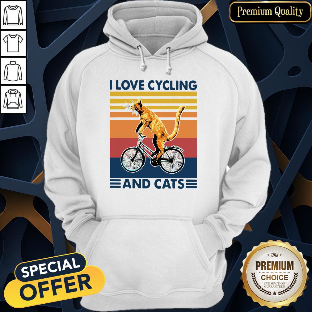 Bicycle I Love Cycling And Cats Vintage Shirt
