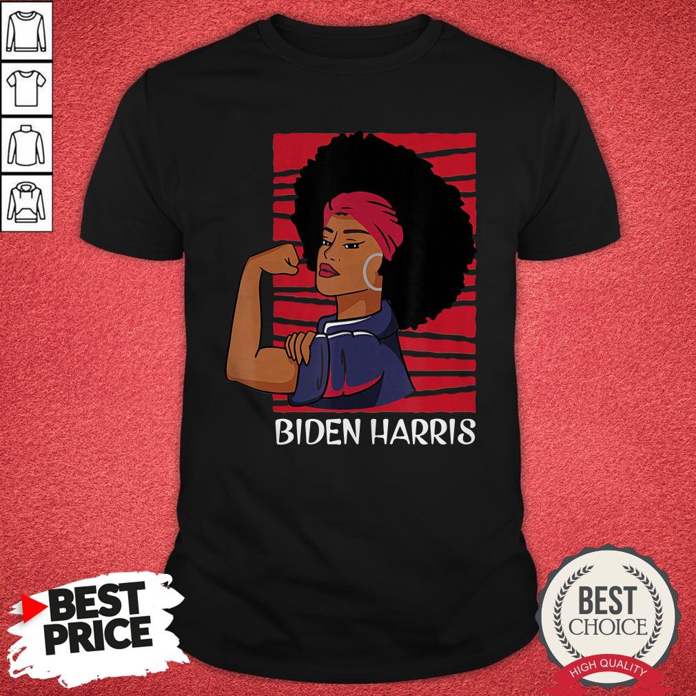 Biden Harris 2020 Black Afro Women In Rosie Riveter Shirt