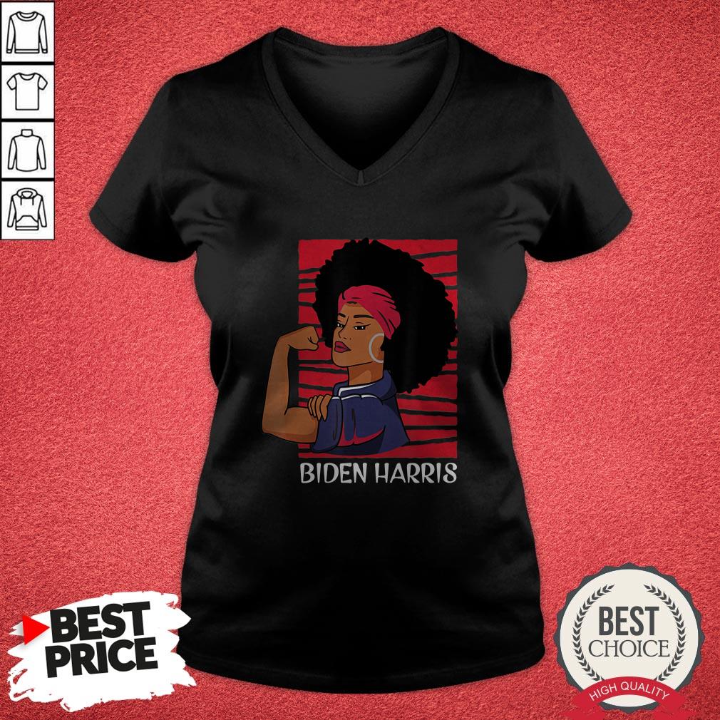 Biden Harris 2020 Black Afro Women In Rosie Riveter Shirt