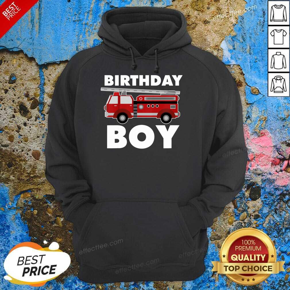 Birthday Boy 6 Fire Truck Shirt
