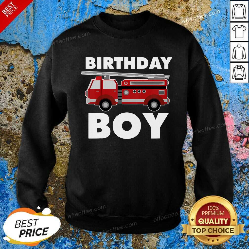 Birthday Boy 6 Fire Truck Shirt