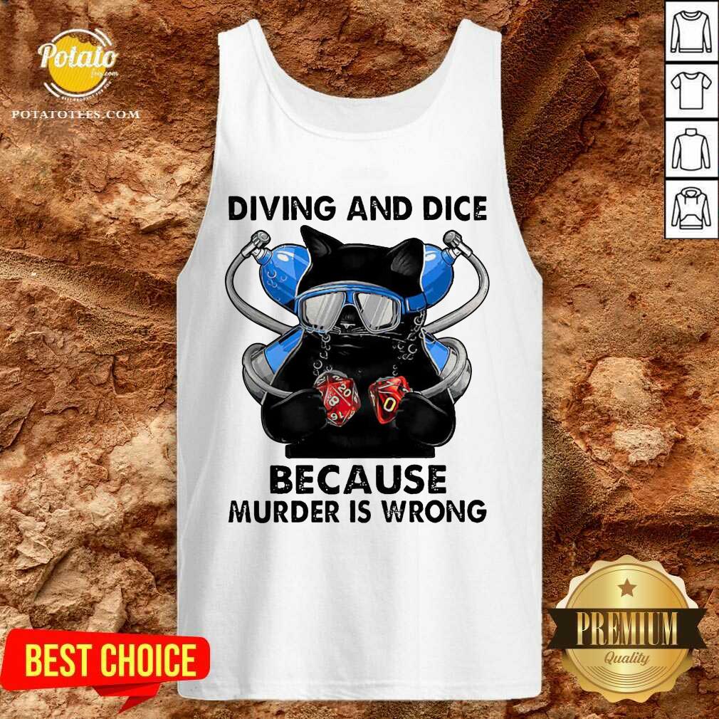 Black Cat Diving And Dice Because Murder Is Wrong Shirt