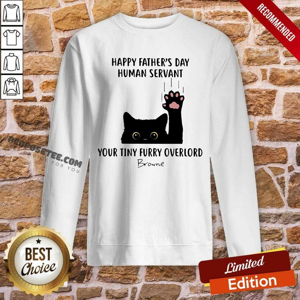Black Cat Happy Fathers Day Human Servant Shirt