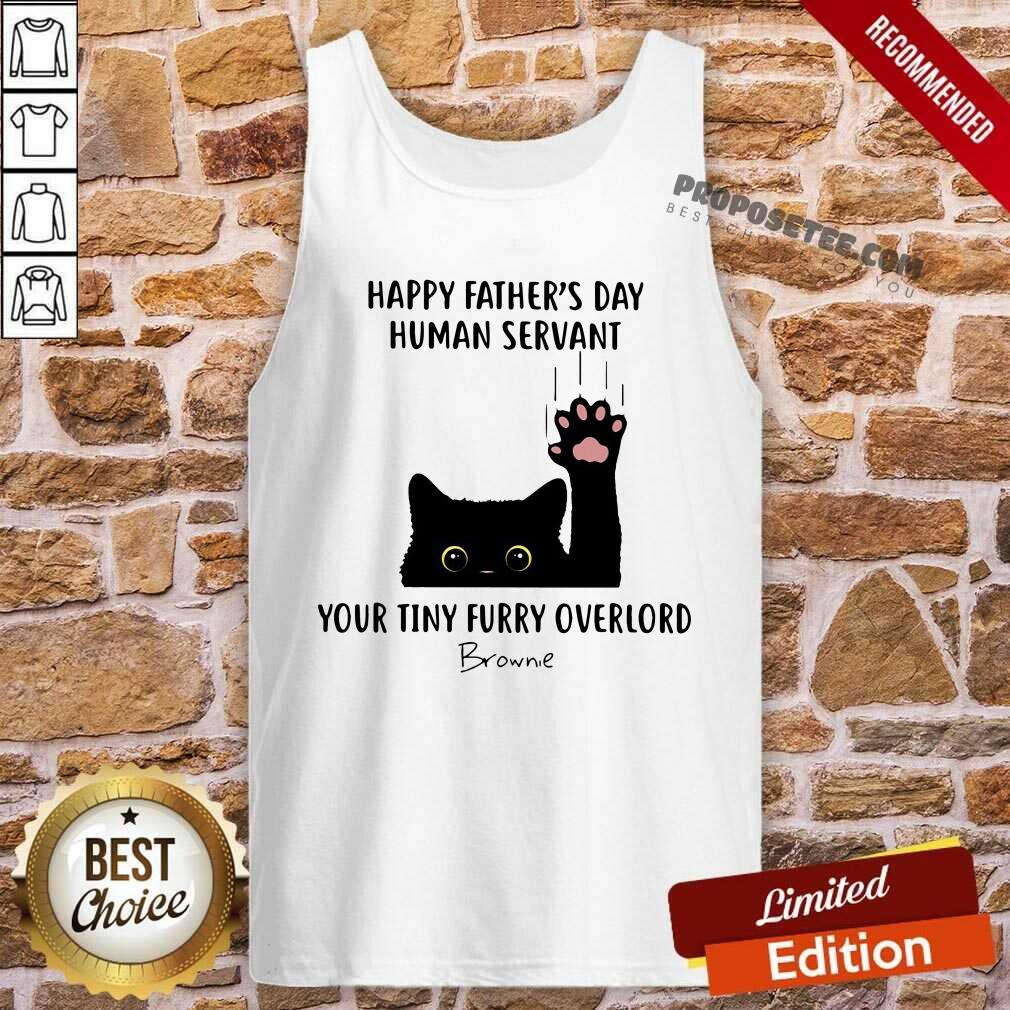 Black Cat Happy Fathers Day Human Servant Shirt
