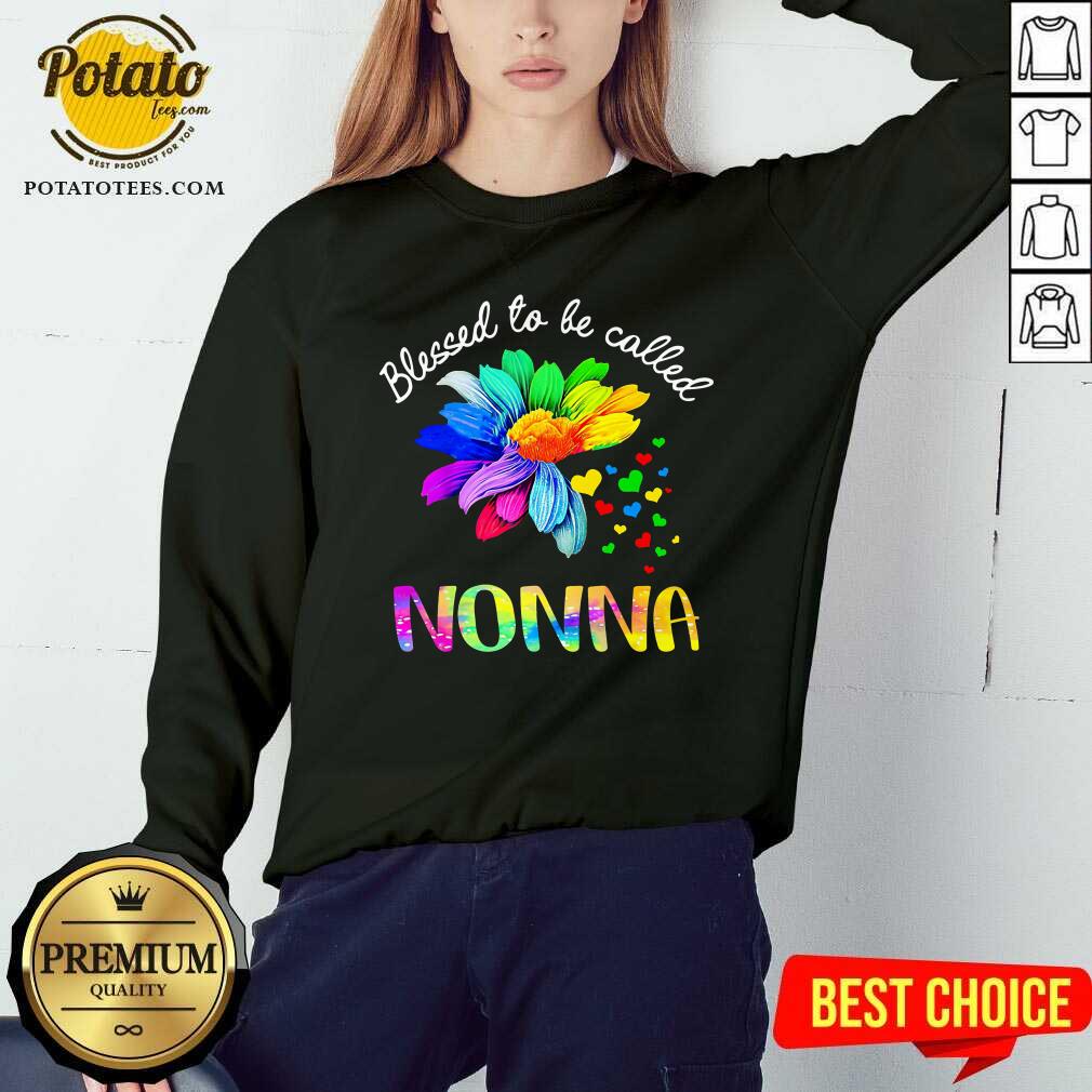Blessed To Be Called Nonna Flower Color Shirt