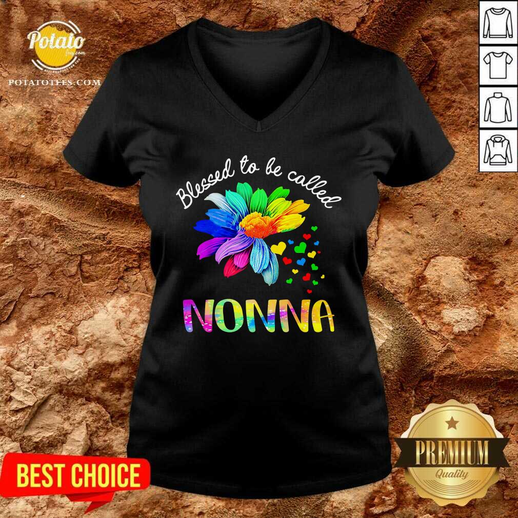 Blessed To Be Called Nonna Flower Color Shirt