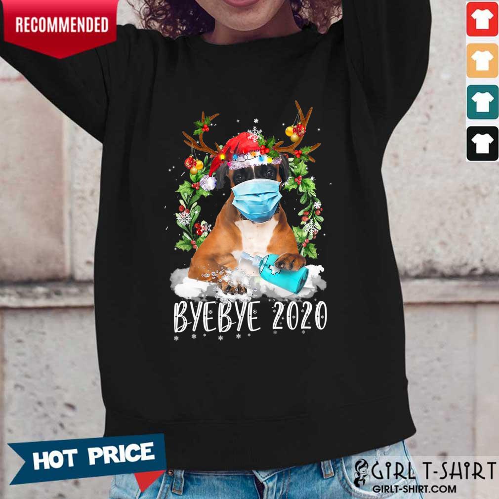 Boxer Christmas Face Mask Shirt